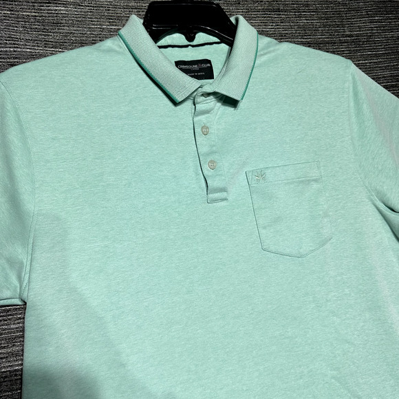 Crimsoune Club Polo Shirt Men's L Green Mint Short Sleeve Golf - Picture 3 of 12